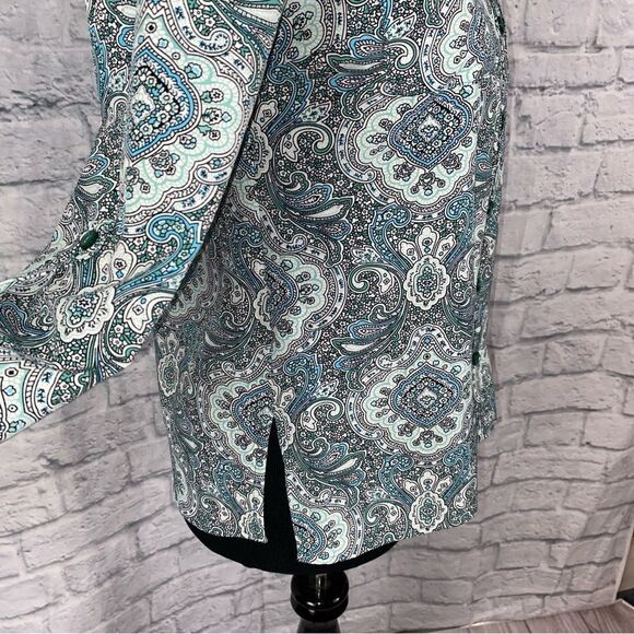 Notations petite paisley print button down blouse sz petite small - Picture 6 of 13